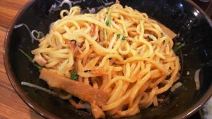 明太油そば・まぜまぜ後明太油そば＋ご飯｜壱角家 蒲田店