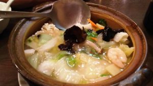 海の幸のお焦げ回鍋肉＠青蓮
