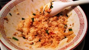 ご飯・まぜまぜ後｜らーめん大山 川崎店