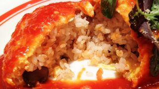 エビとチーズのトマトソース断面｜ポムの樹グランデュオ蒲田