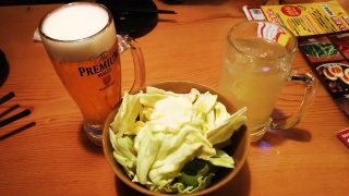 ドリンク＆キャベツ盛り｜鳥貴族
