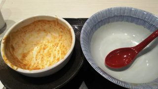 伊勢海老つけ麺を食べ終えた後｜鯛塩そば灯花 ラゾーナ川崎店