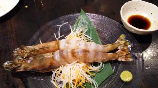特大車エビのお刺身｜創作バル バルエビータ（鶴見）