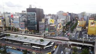 窓からの景色（日没前）｜ナトゥーラ 川崎日航ホテル
