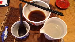 そば湯｜手打ち たけうち（古市場）