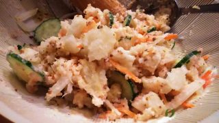 明太ポテトサラダ：まぜまぜ後｜エビス 居酒屋 鹿島田店