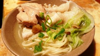一風堂の特製麺：調理後｜しゃぶしゃぶ温野菜 蒲田西口店