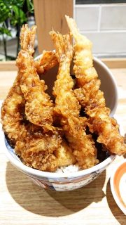 海老四本丼：アップ｜天麩羅 えびのや 川崎ルフロン店