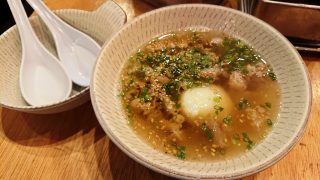 牛肉吸い＋温泉玉子｜串かつ でんがな 川崎店