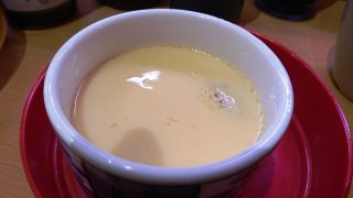 季節の茶碗蒸し（蓋を開けたところ）｜スシロー 新川崎スクエア店