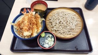 海幸天丼（小そばセット）｜天丼てんや 川崎アゼリア店