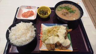 たっぷりタルタルのチキン南蛮（辛子高菜付き）｜やまや食堂 ラゾーナ川崎プラザ店