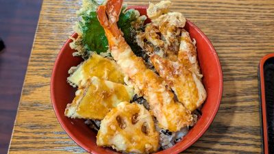 ミニ天丼（アップ）｜岩駒庵