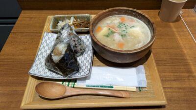おむすび＋和のスープセット｜こめらく 海鮮ごはんと和のスープ。
