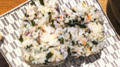 じゃこのしそ風味混ぜごはん（断面）｜こめらく 海鮮ごはんと和のスープ。