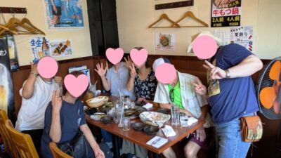 オフ会の集合写真｜アジアンダイニング バルサ にて