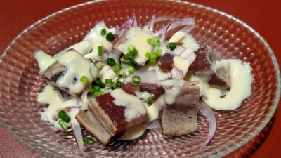 藁焼き鰹のたたきアイオリソース｜キリンシティ 川崎ラチッタデッラ店