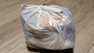 ビニール袋で到着｜アジアンダイニング バルサ