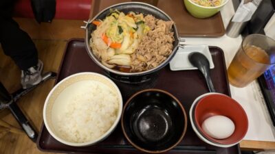 牛すき鍋定食 肉2倍盛|すき家 鹿島田駅前店