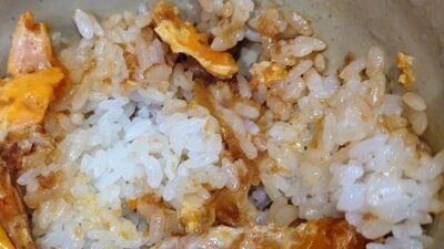 ミニかつ丼のご飯｜石龍