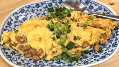 青唐と納豆のオムレツ｜酒場BEETLE 蒲田東