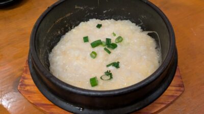 【しょうろん水餃子の〆】たまご雑炊｜熱々肉汁餃子 あじくら