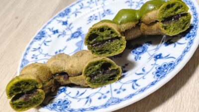 ポン・デ・宇治抹茶 あずき抹茶わらびもち（断面）｜ミスタードーナツ 鹿島田ショップ