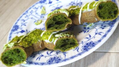 ポン・デ・ザク宇治抹茶ミルク風（断面）｜ミスタードーナツ 鹿島田ショップ