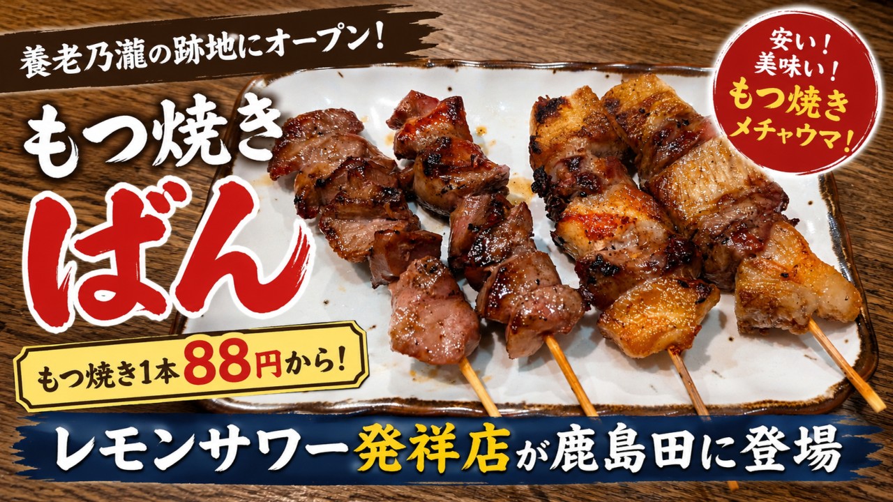 アイキャッチ｜もつ焼きばん 新川崎鹿島田店