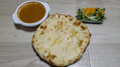 チーズナンカレーセット(開けてみた)|アジアンダイニング バルサ