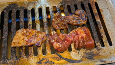 焼いているところ｜カルビパパ